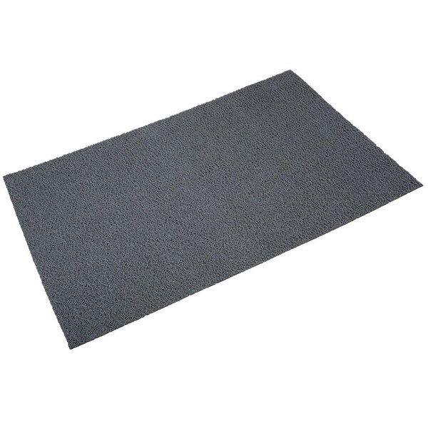 Scraper Mat, PVC, 3/8" Thick, Gray, 3' W x 20' L